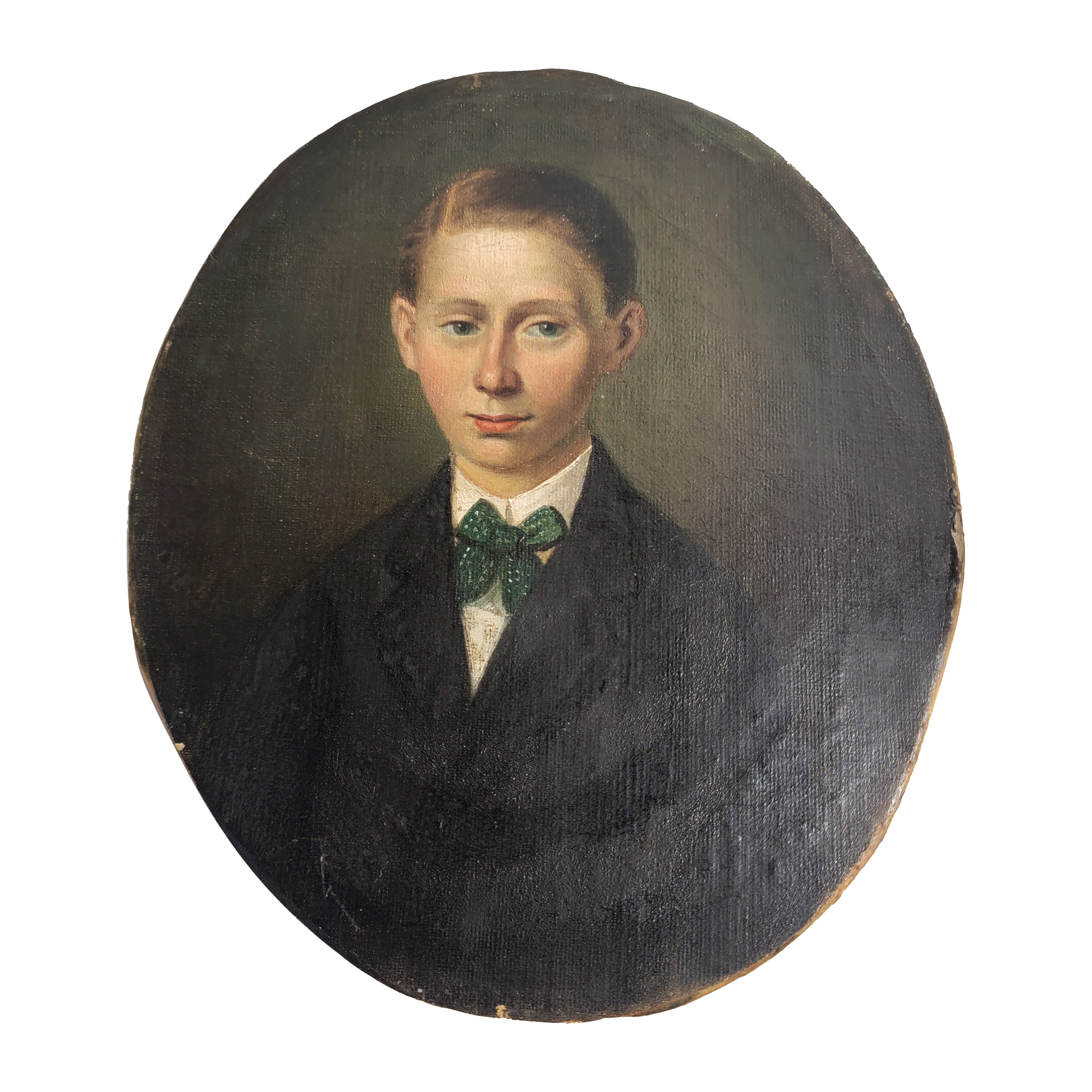19ème siècle Portrait d'un gentleman en style populaire ancien