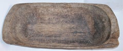 19th Century Early Hand Carved Dough Bowl