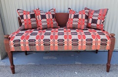 XIX Sillón / Cama de Día Original Pintado de Rojo