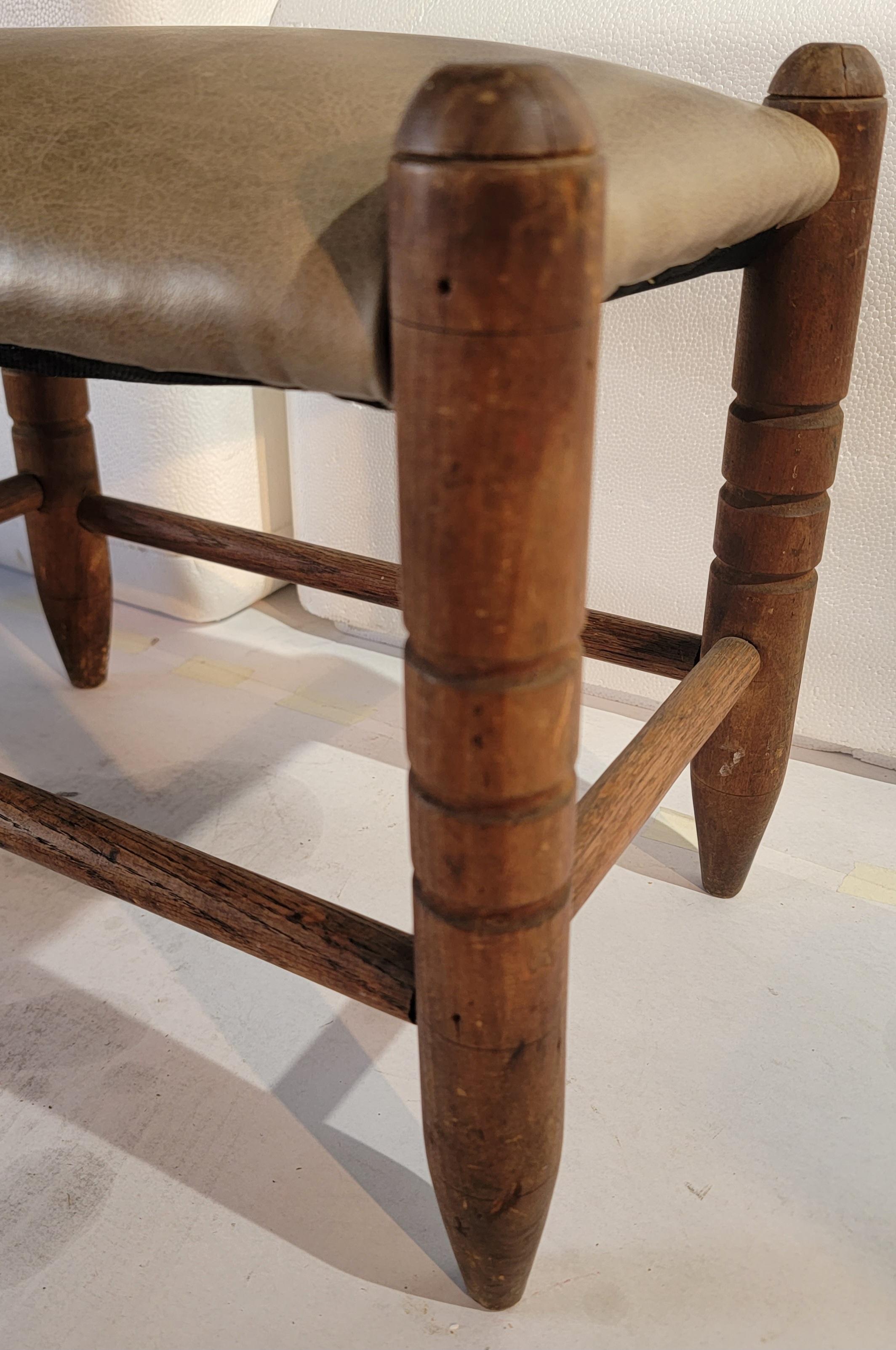 Adirondack 19Thc Early Stool With Leather Top