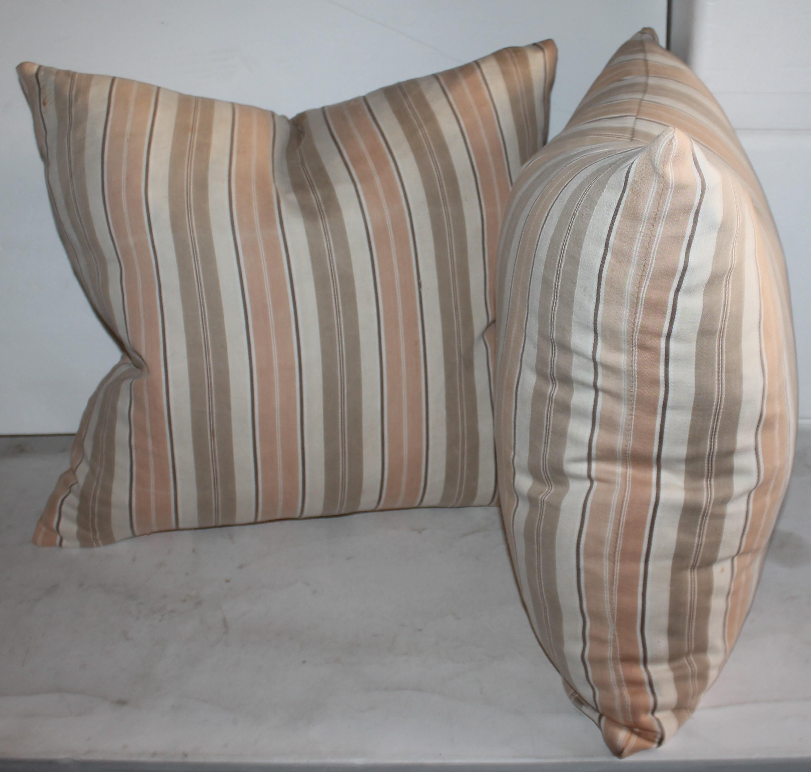 Adirondack 19Thc Early Ticking Pillows, Collection of Four Pillows For Sale