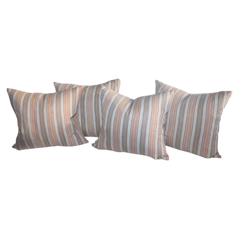 19Thc Early Ticking Pillows, Collection of Four Pillows For Sale at 1stDibs
