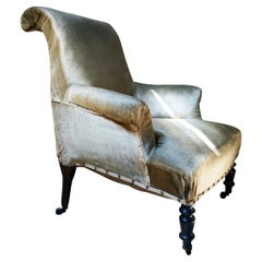 19thC Ebonised Napoleon III French Armchair c.1870