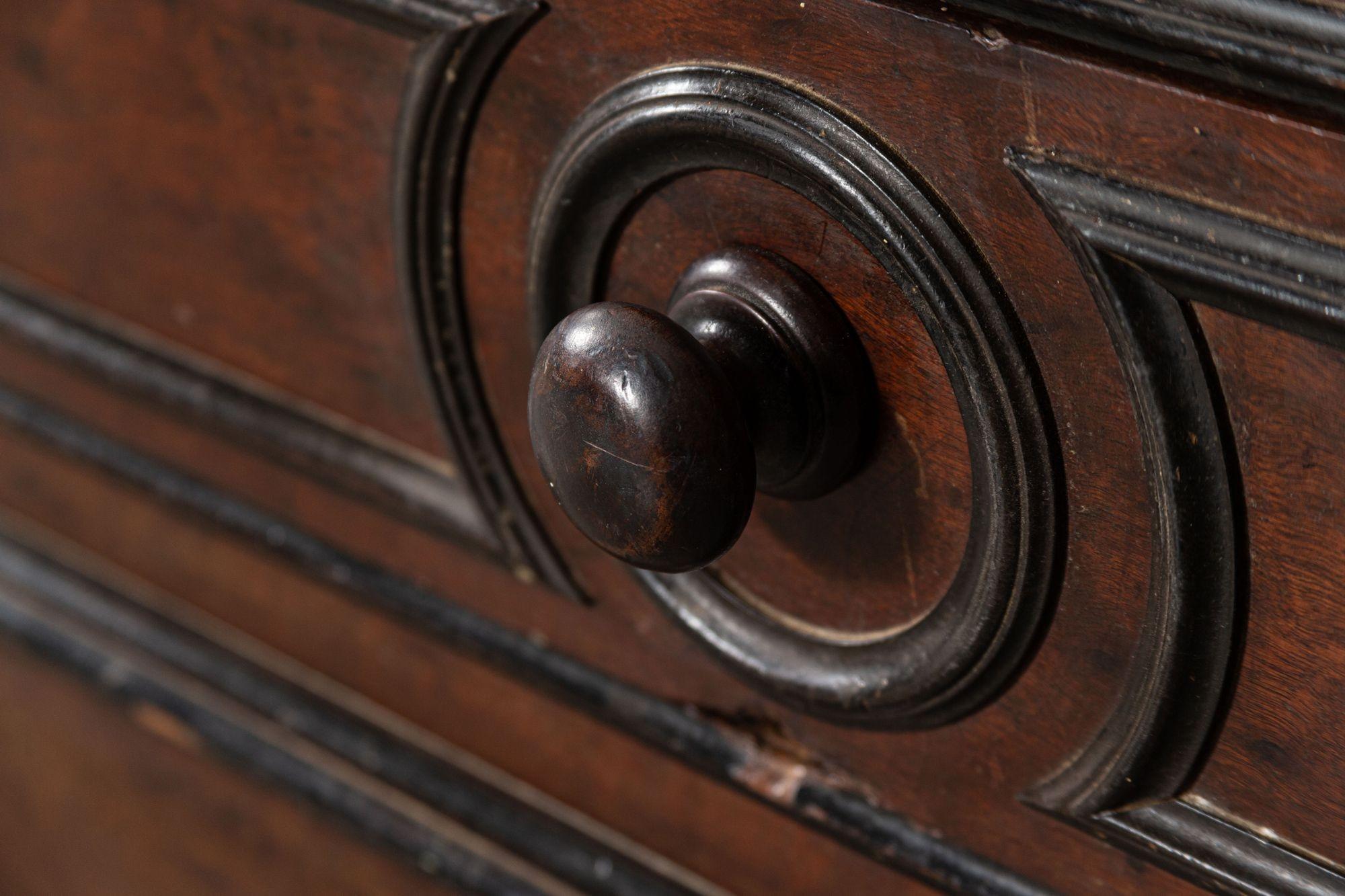 19th Century Ebonized Walnut French Mirrored Armoire For Sale 3