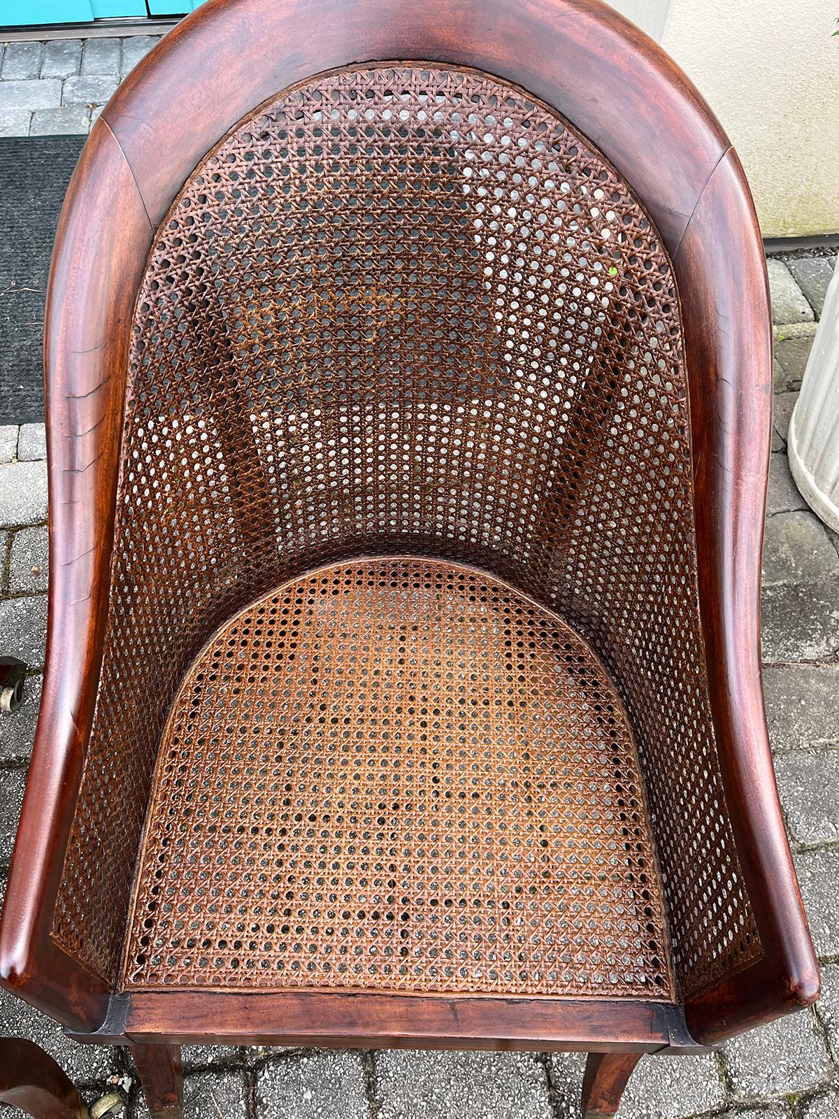 19thC English Assembled Pair of Regency Library Chairs, Possibly of the Period 8