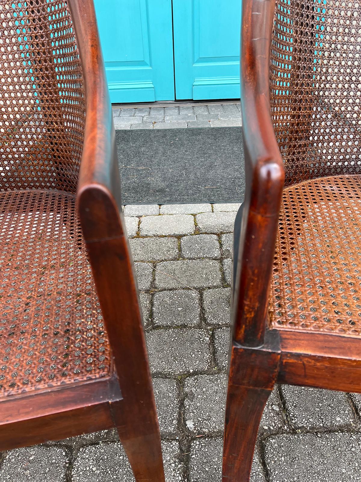 19thC English Assembled Pair of Regency Library Chairs, Possibly of the Period 11
