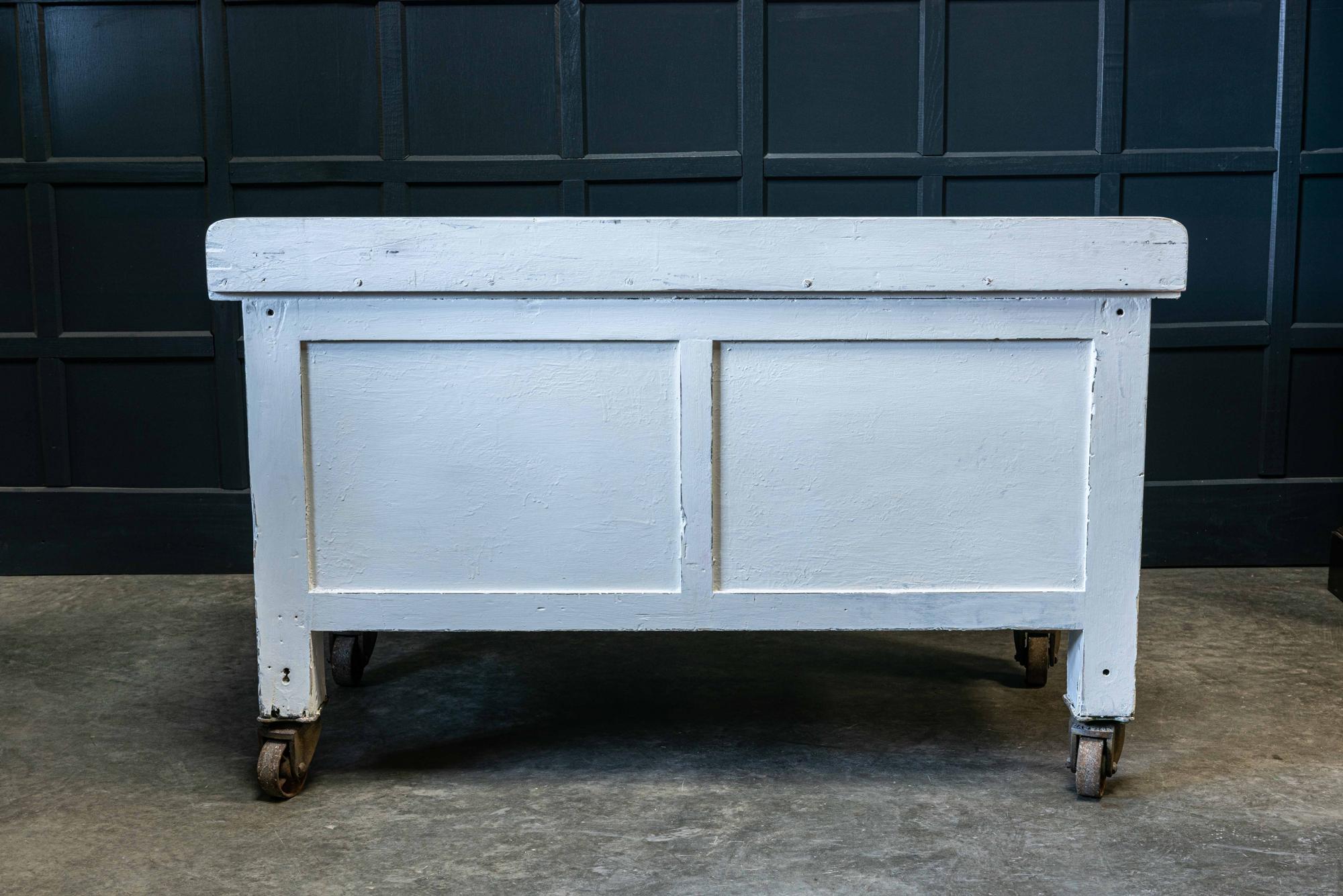 19th Century Painted English Bakers Prep Table 4
