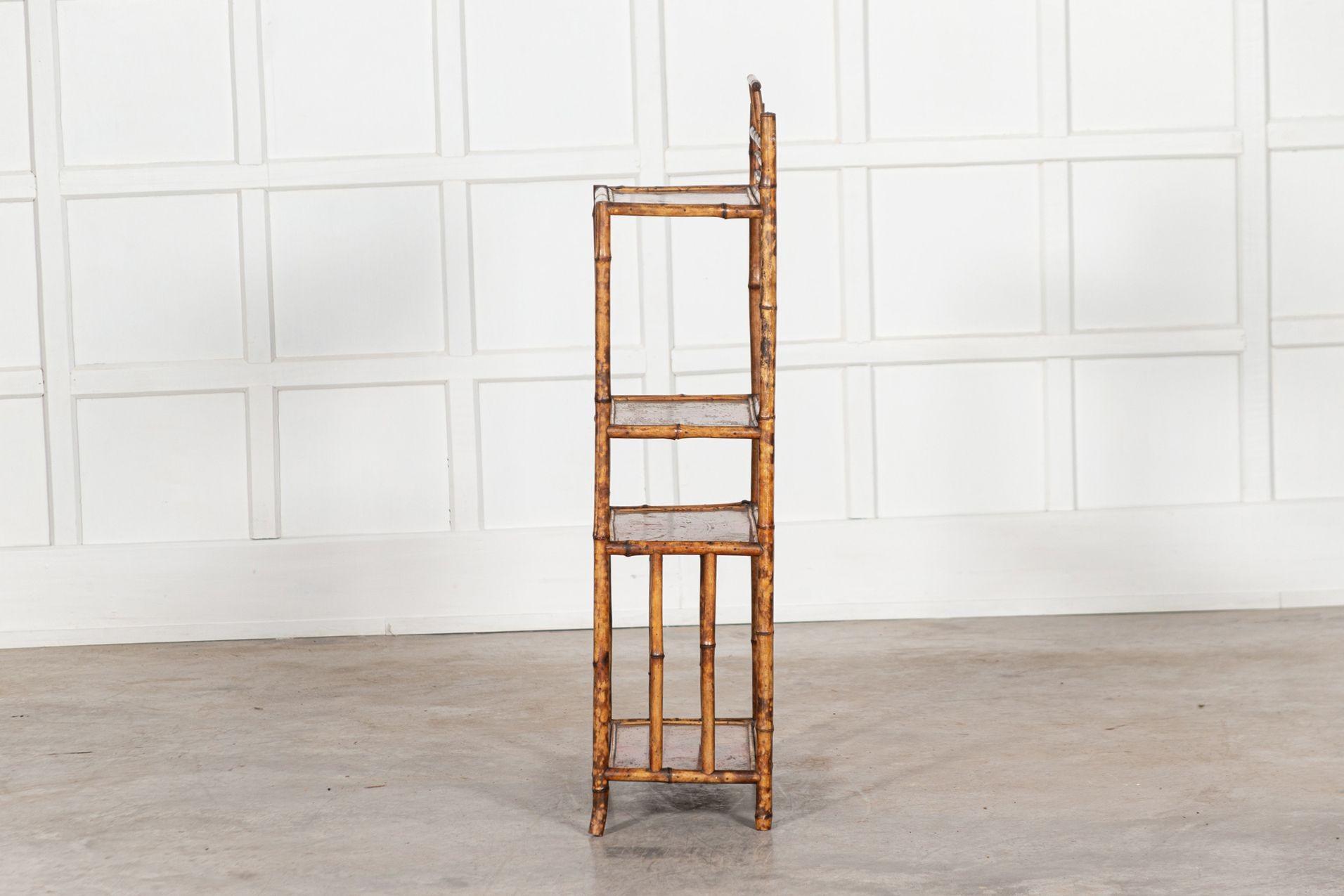 19th century English Bamboo Chinoiserie Etagere For Sale 8