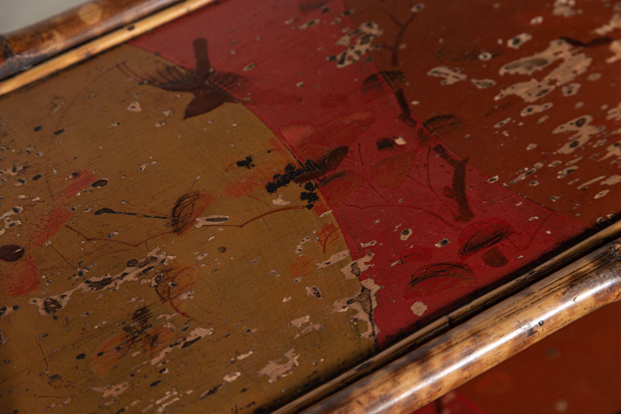 Etagere inglese in bambù Chinoiserie del XIX secolo in vendita 1