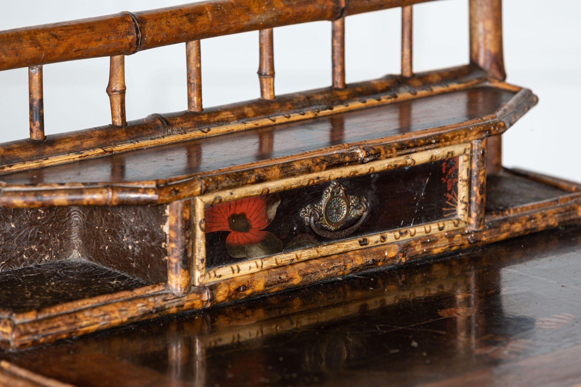 19th C English Bamboo Dressing Table For Sale 5