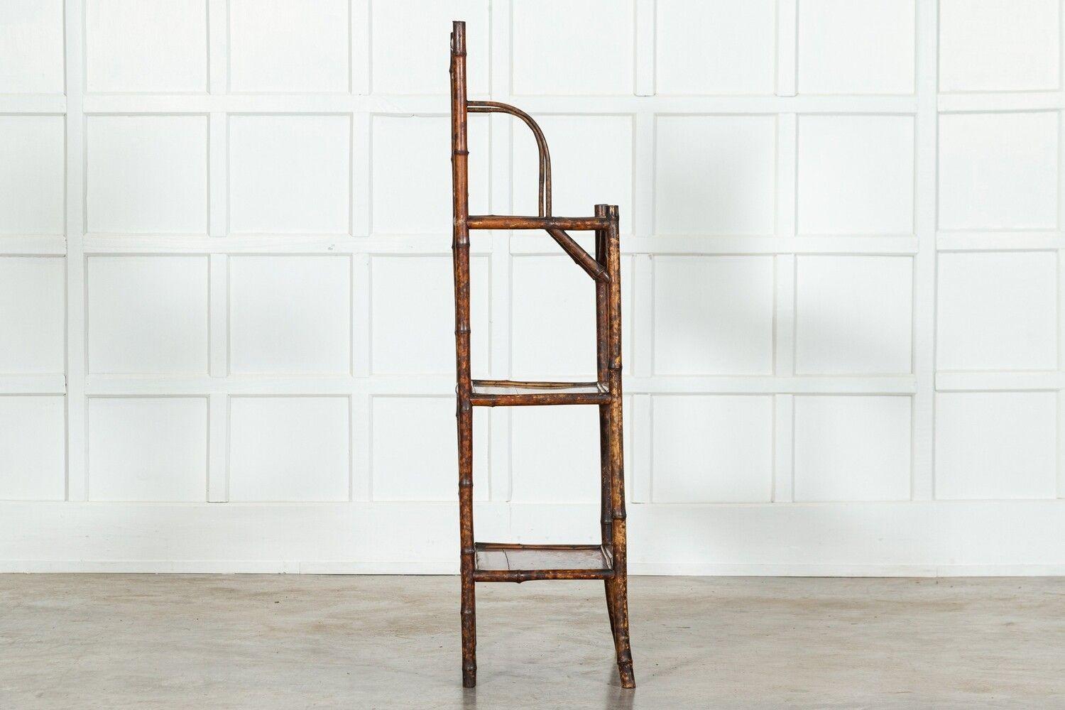 19thC English Bamboo Etagere For Sale 4