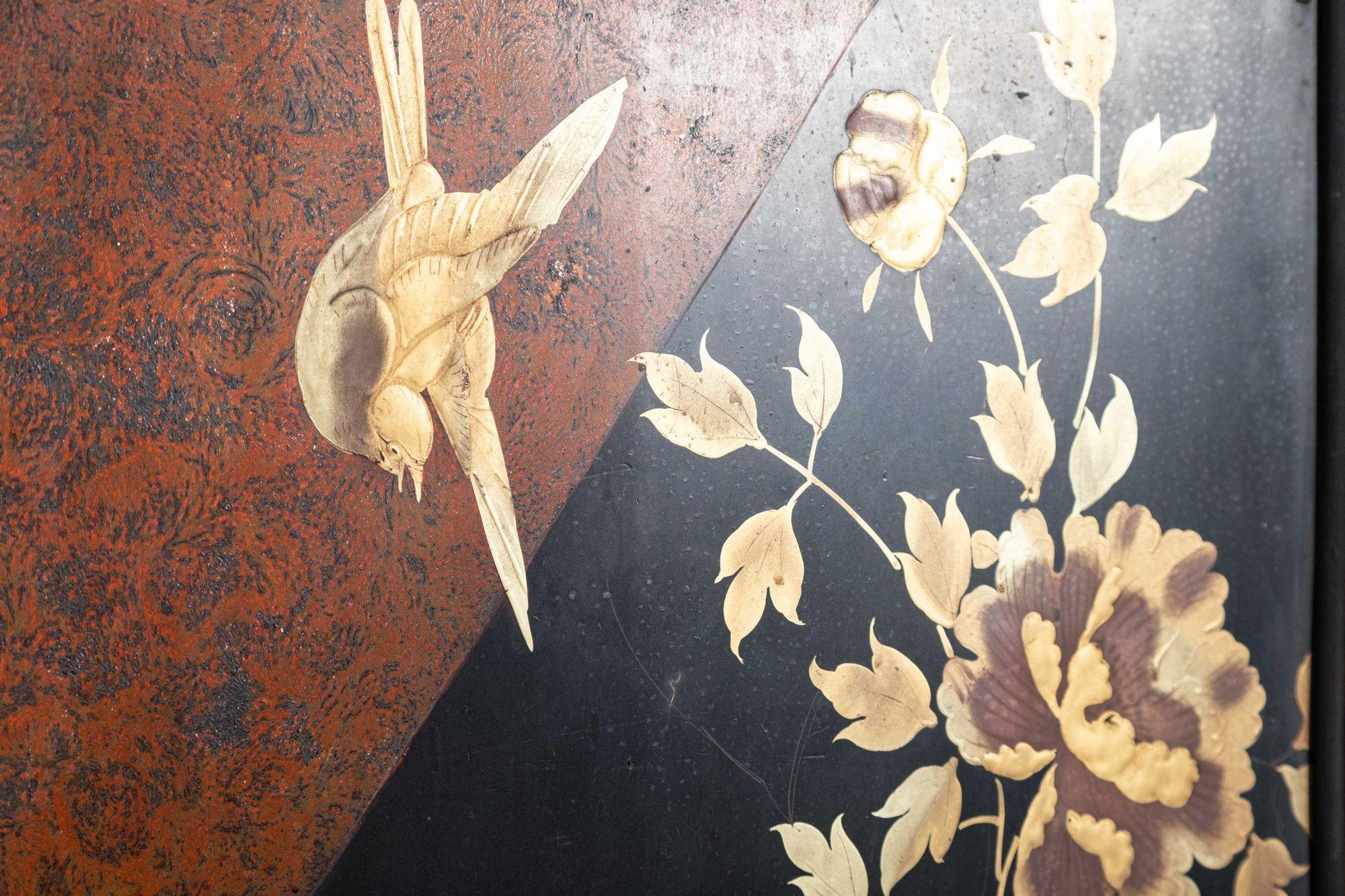 19thC English Bamboo & Lacquered Chinoiserie Cabinet For Sale 4