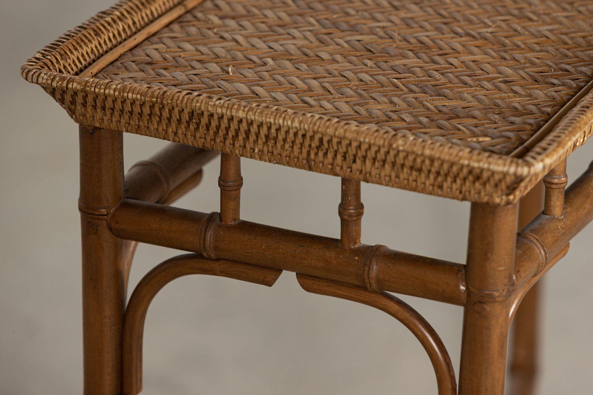 19thC English Bamboo Rattan Console Table 8