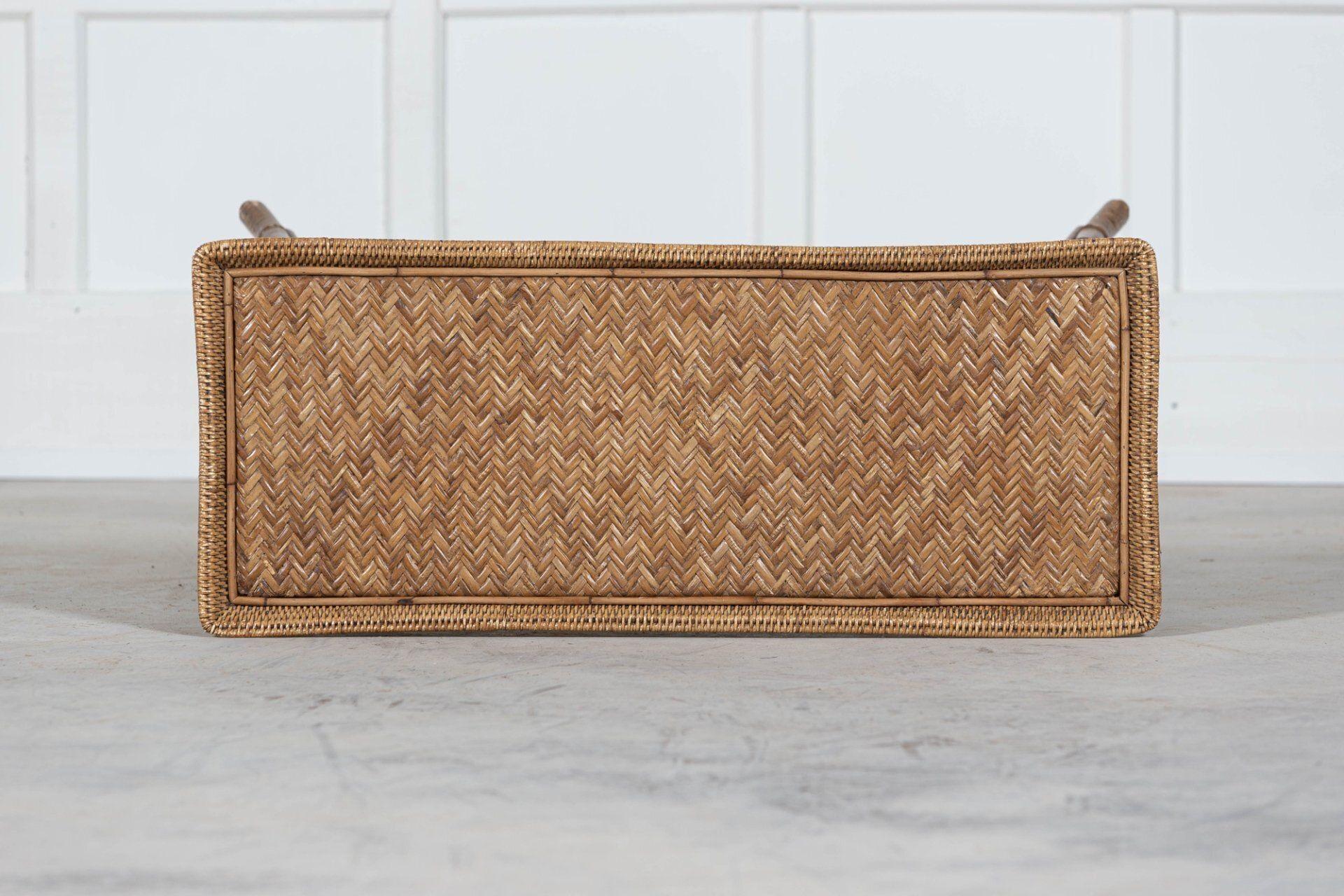 19thC English Bamboo Rattan Console Table 1