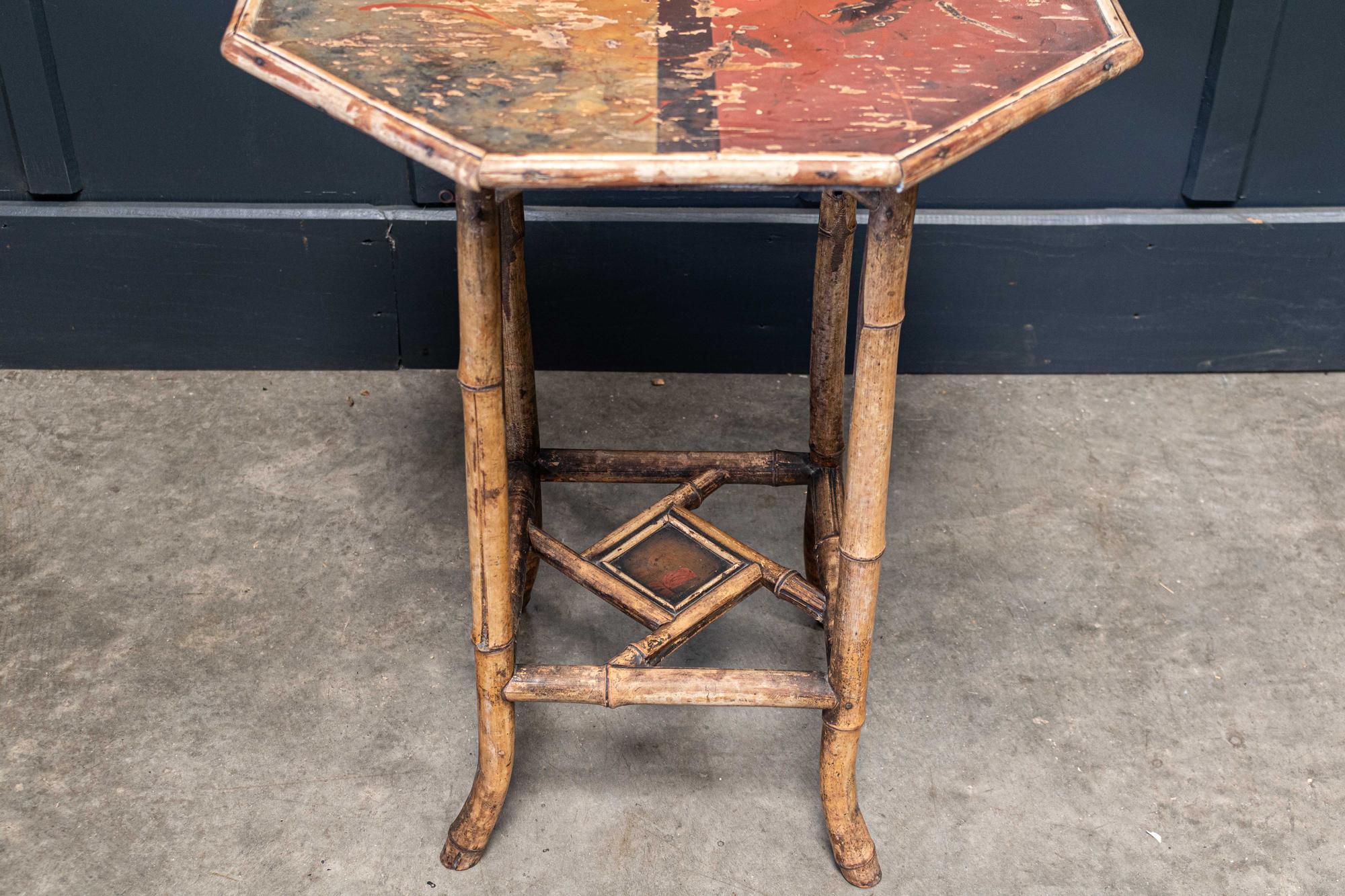 19th Century English Bamboo Side Table For Sale 1