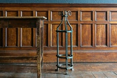 19th Century English Blacksmith Handmade Wrought Iron Stick Umbrella Stand