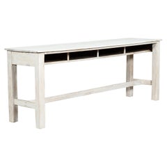 19thC English Bleached Pine Work Table