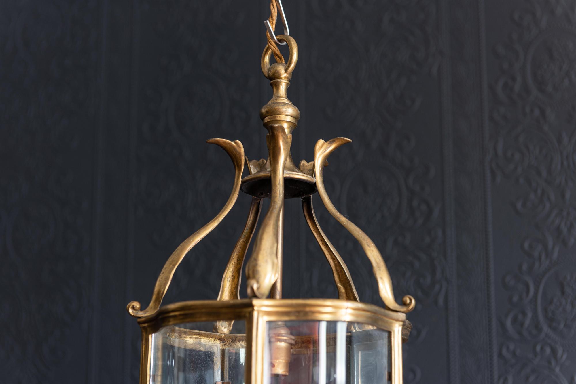 Victorian 19th Century English Brass Lantern by 'Faraday & Son London'