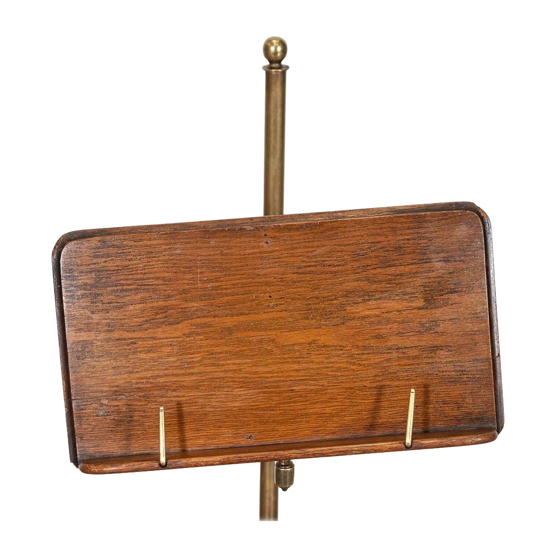 19thC English Brass Reading Stand Table For Sale