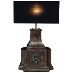 Antique 19th Century English Cast Iron Rainwater Hopper Table Lamps