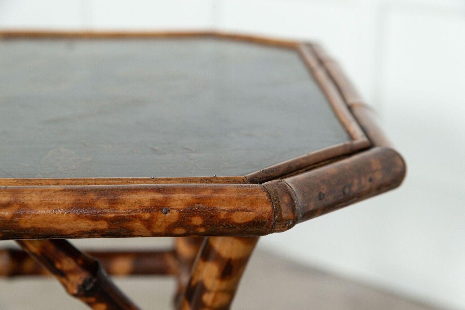 19th Century 19thC English Chinoiserie Bamboo Side Table