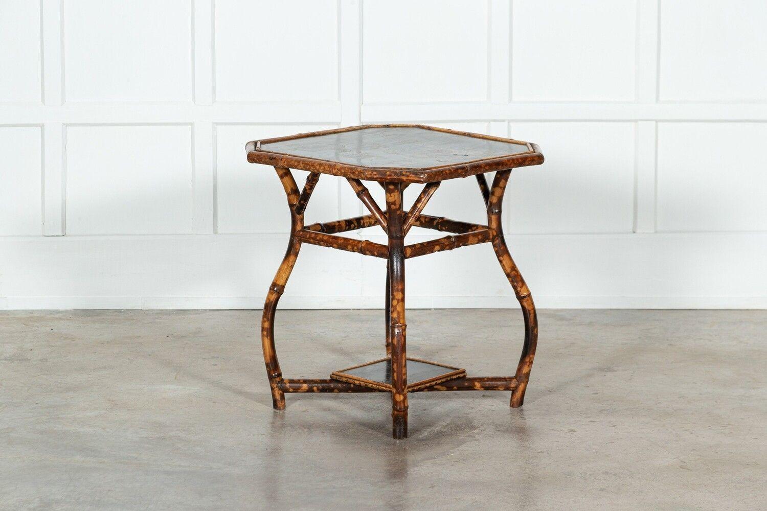 19thC English Chinoiserie Bamboo Side Table 2