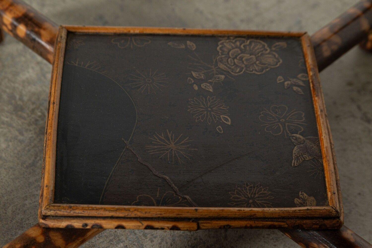 19thC English Chinoiserie Bamboo Side Table 3