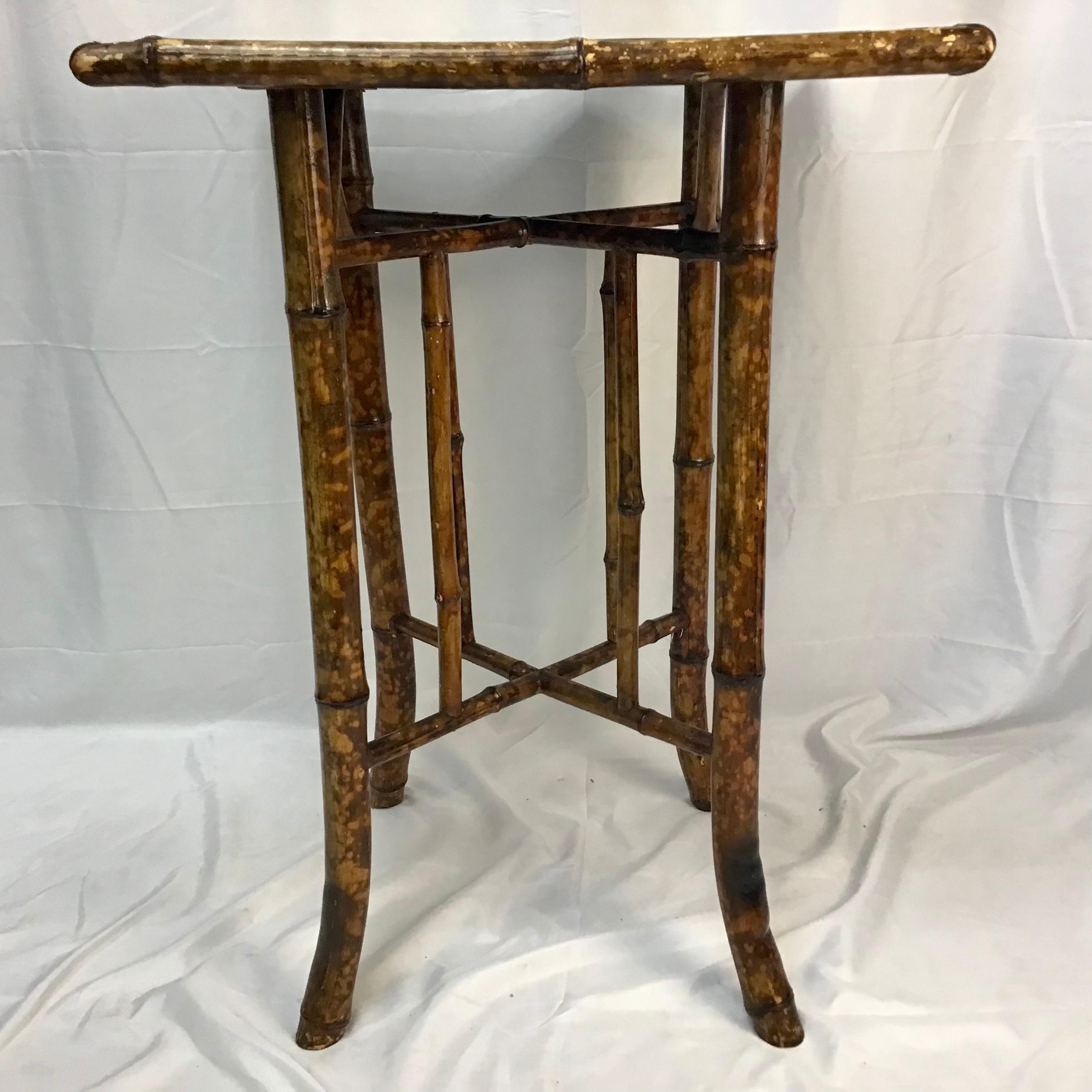19thc English Chinoiserie Bamboo Side Table 3