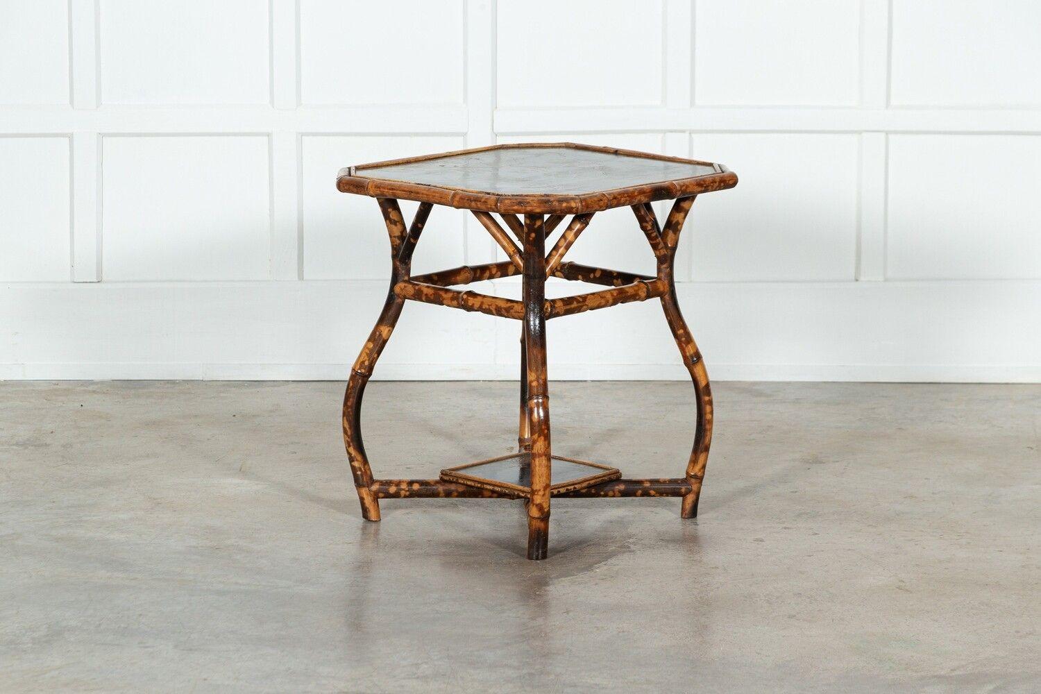 19thC English Chinoiserie Bamboo Side Table 5