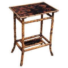 19thc English Chinoiserie Bamboo Side Table