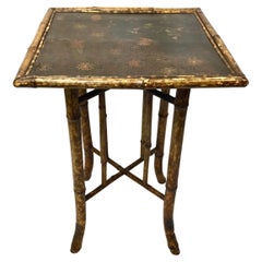 19thc English Chinoiserie Bamboo Side Table