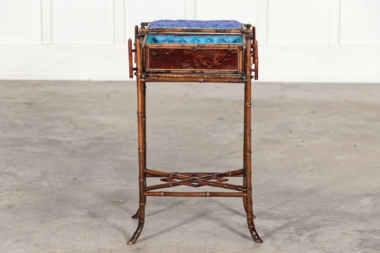 19th Century English Chinoiserie Bamboo Work / Side Table For Sale at ...