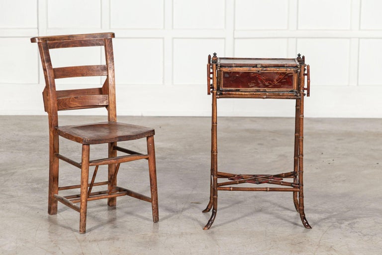 19th Century English Chinoiserie Bamboo Work / Side Table For Sale at ...