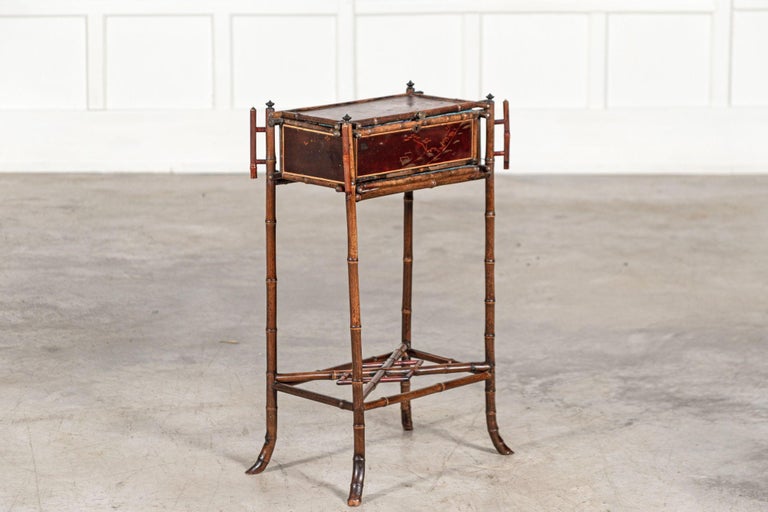 19th Century English Chinoiserie Bamboo Work / Side Table For Sale at ...