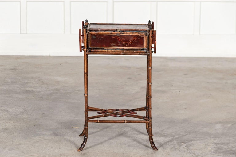 19th Century English Chinoiserie Bamboo Work / Side Table For Sale at ...