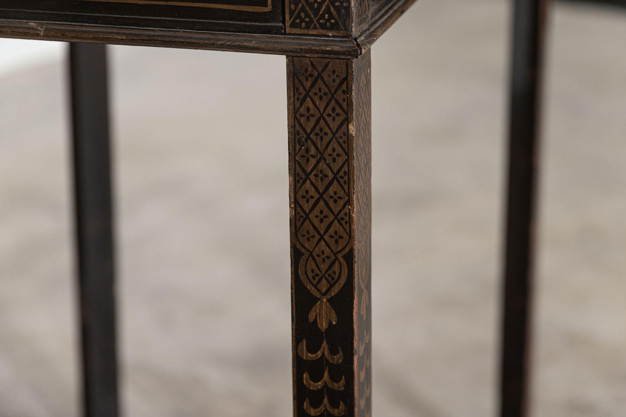 19th Century English Chinoiserie Leather Writing Table 8
