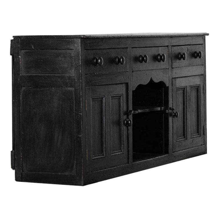 Base de commode en pin ébonisé du 19e siècle, de style champêtre anglais en vente