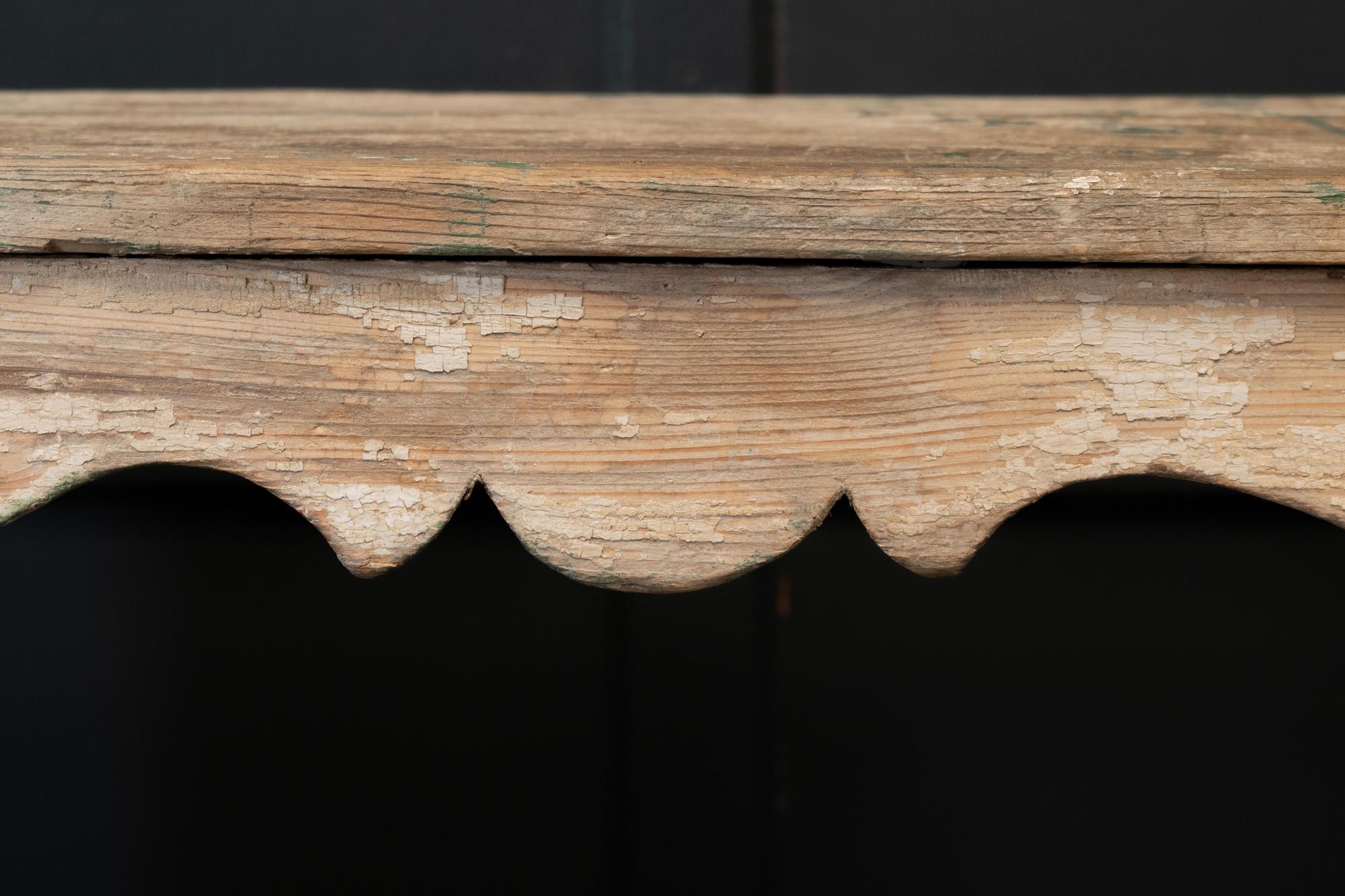 19th Century 19thC English Country Painted Console Table