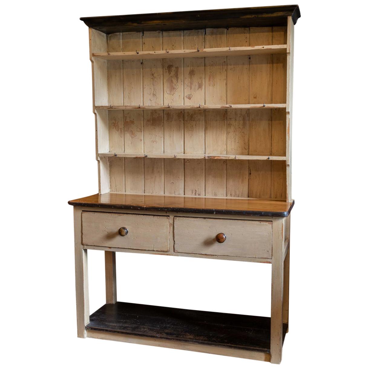 Painted English Kitchen Dresser at 1stDibs