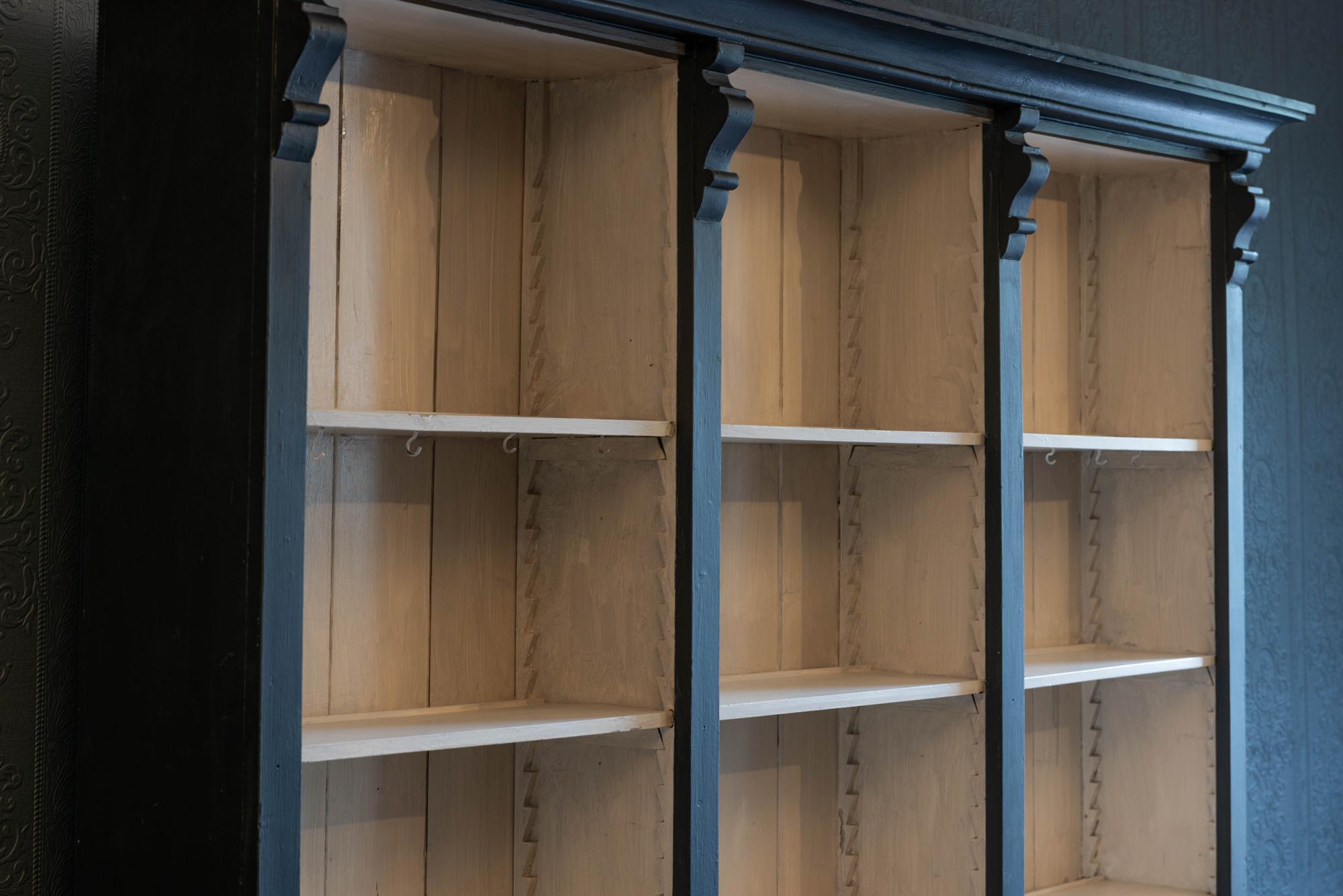 19th Century English Ebonized Black Bookcase, Dresser 5