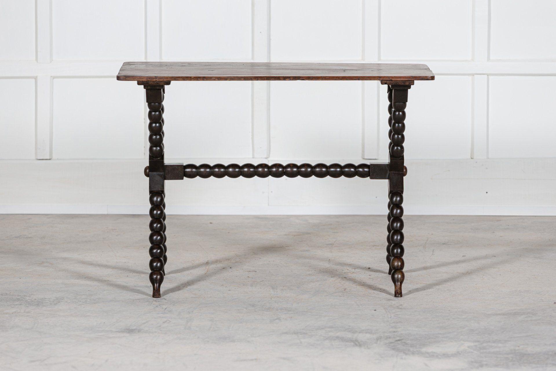 Circa 1870
19thC English Ebonised Pine Bobbin Table / Desk

Measures: W98 x D52 x H70cm.