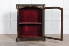 19thC English Ebonised Glazed Pier Cabinet