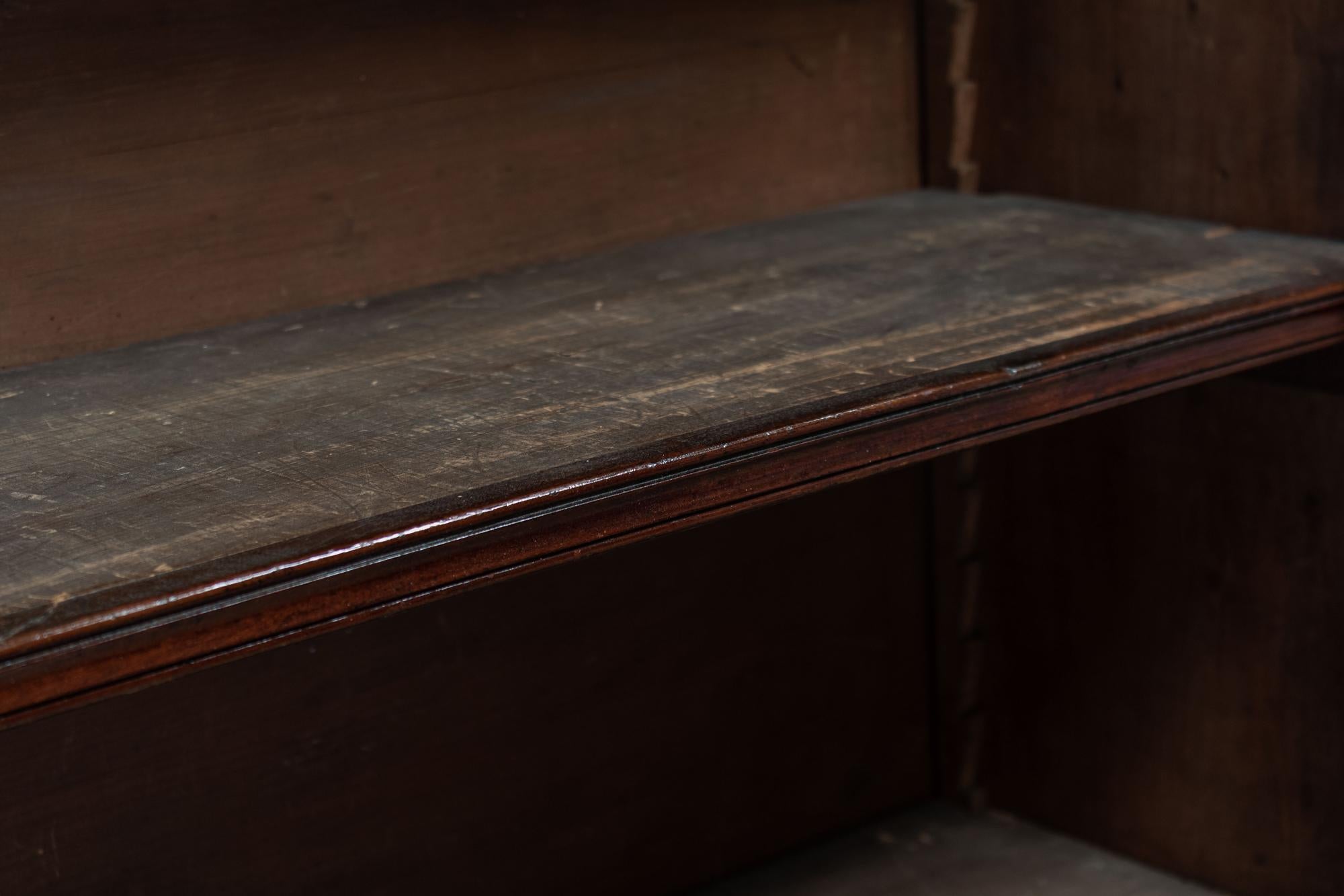 19thc English Ebonised Mahogany Arched Glazed Bookcase 9