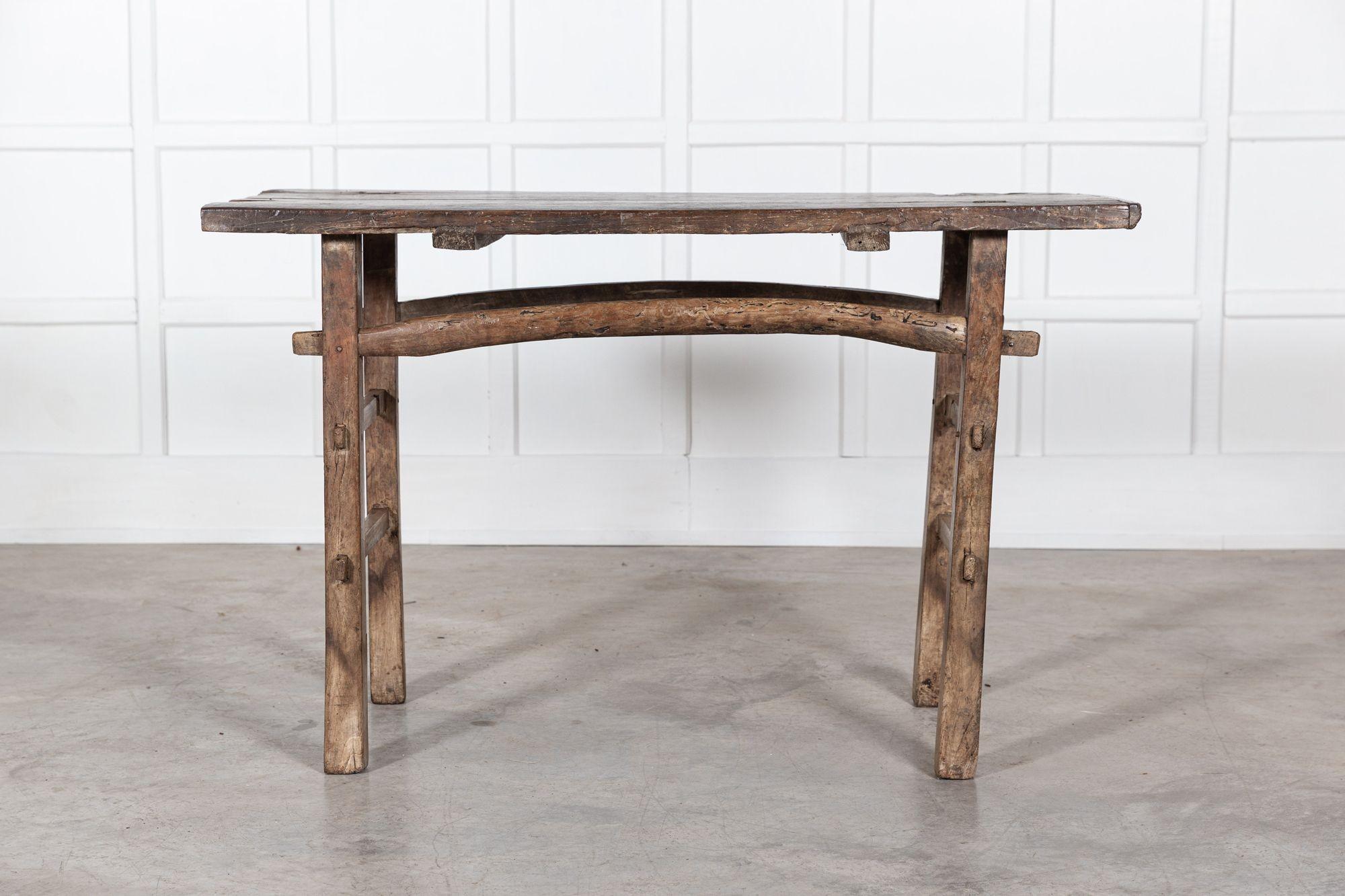 Circa 1850
19th C English elm vernacular work table.
sku 1350
We can also customise existing pieces to suit your scheme/requirements. We have our own workshop, restorers and finishers. From adapting to finishing pieces including, stripping,