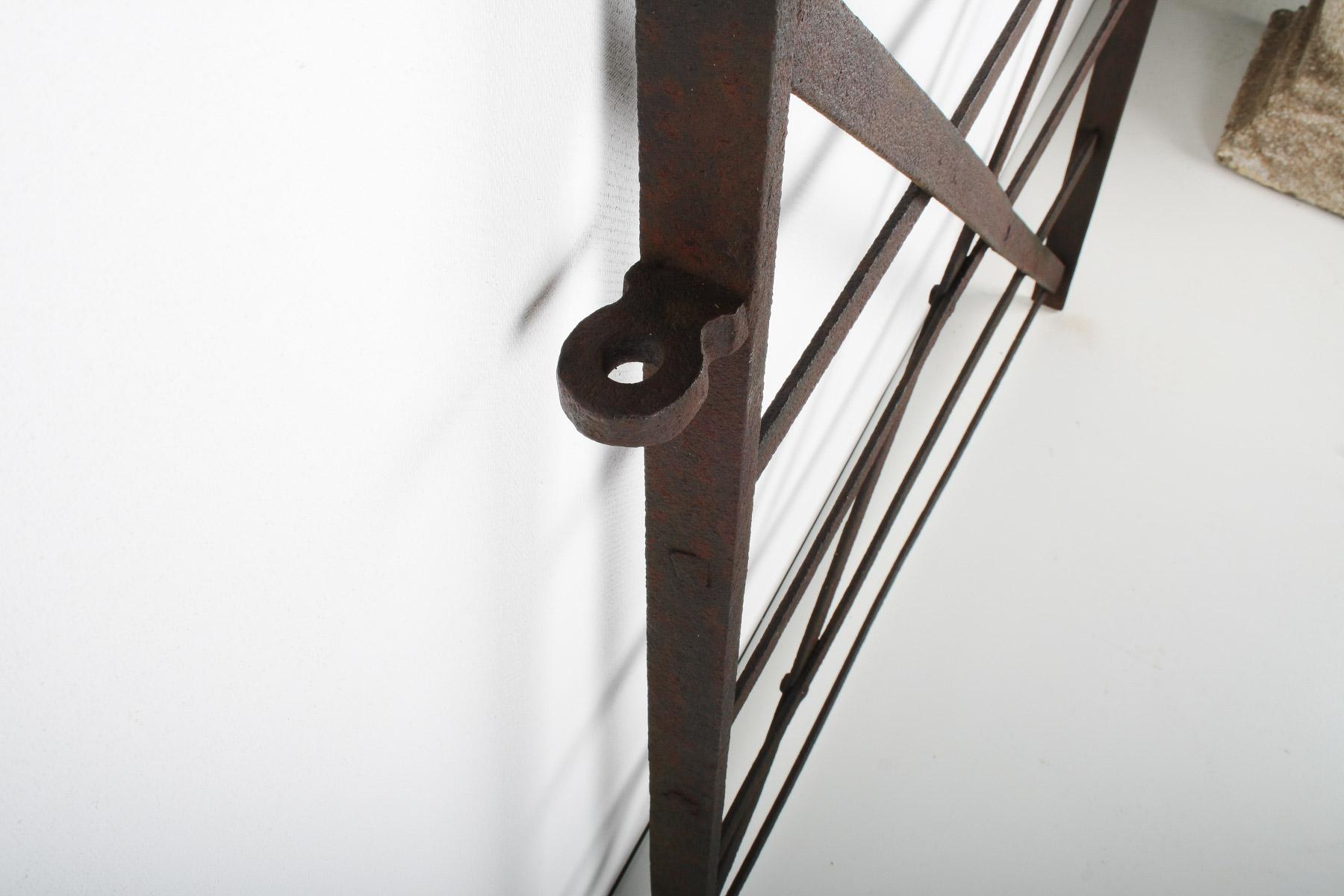 19. Jahrhundert Englisch Estate Eisen Geländer Garten Seitentor - Single Leaf Blacksmith Made 1