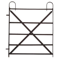 Antique 19thC English Estate Iron Railing Garden Side Gate – Single Leaf Blacksmith Made