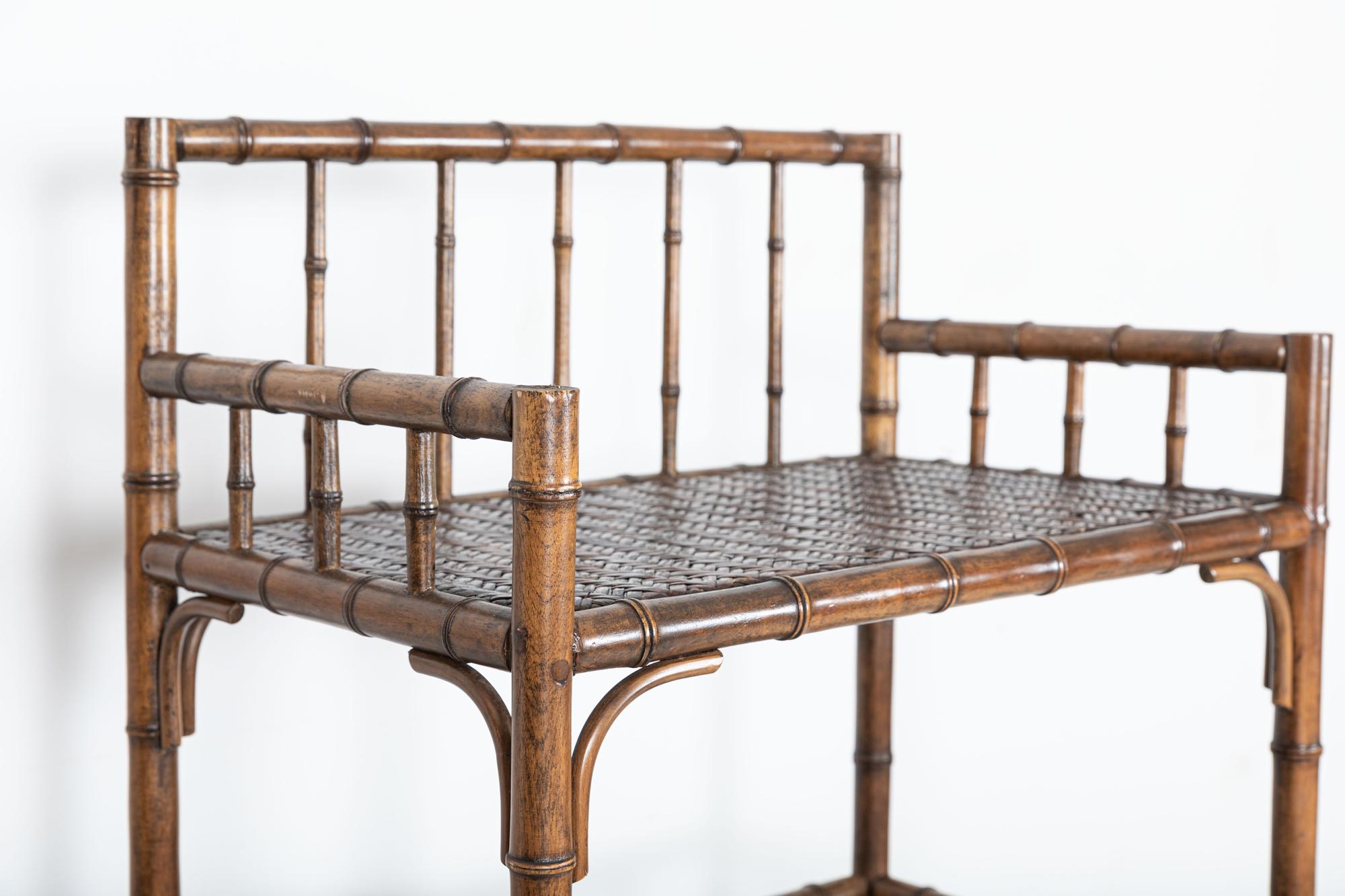 19thC English Faux Bamboo Beech Bookcase 6