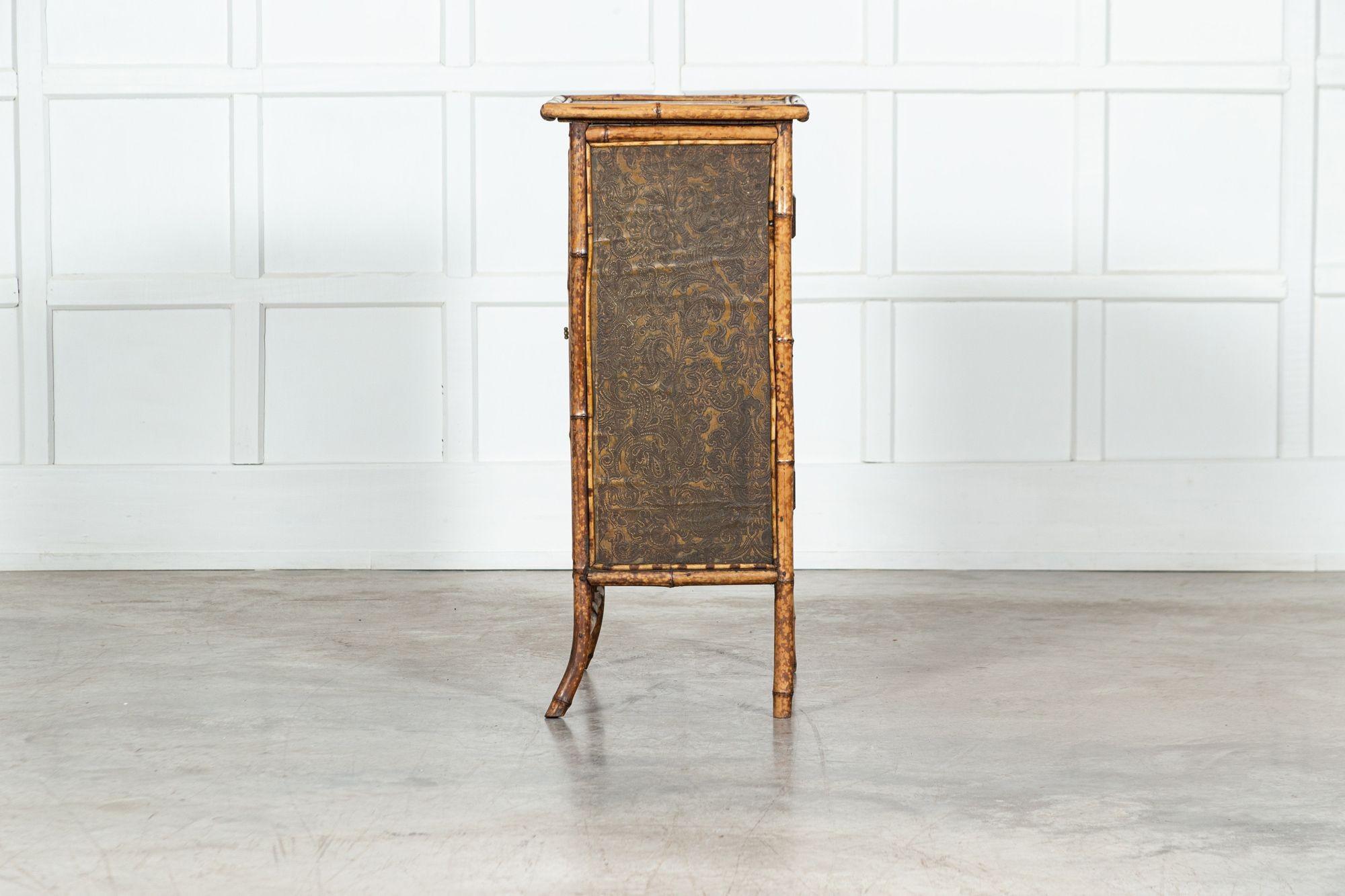 19th Century English Glazed Bamboo Cabinet For Sale 5