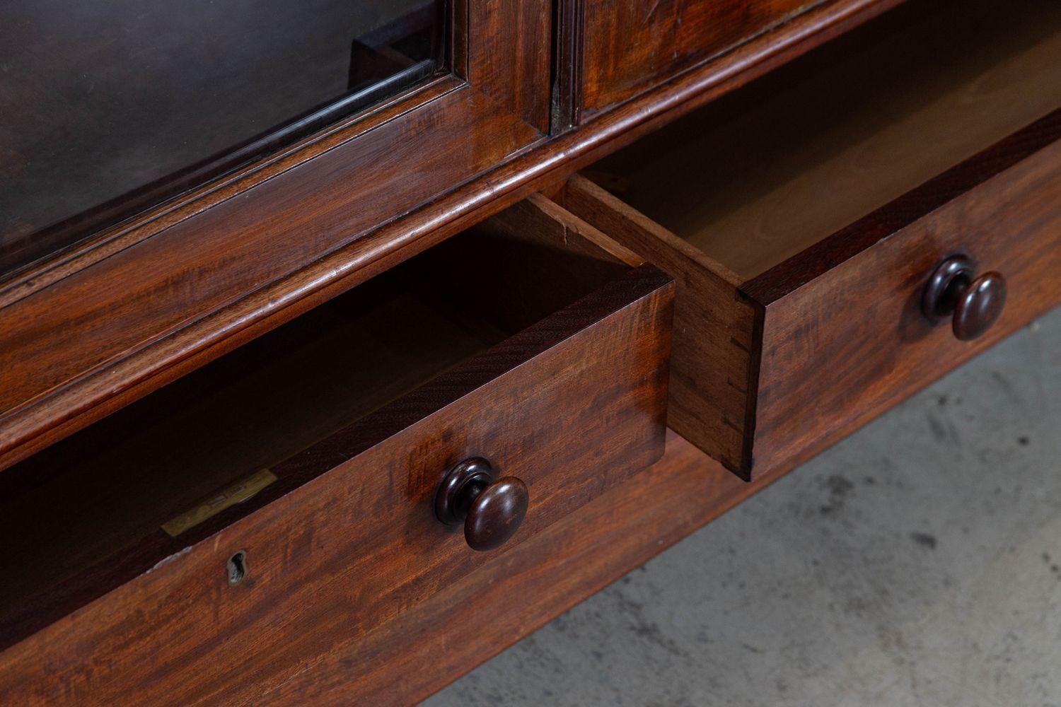 Cabinet Vitrine in mogano smaltato inglese del XIX secolo in vendita 5