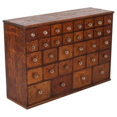 19thC English Mahogany Apothecary Cabinet